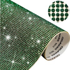 2mm Rhinestone Sticker Sheet Self Adhesive Bling Diamond Crystal Decals Green se