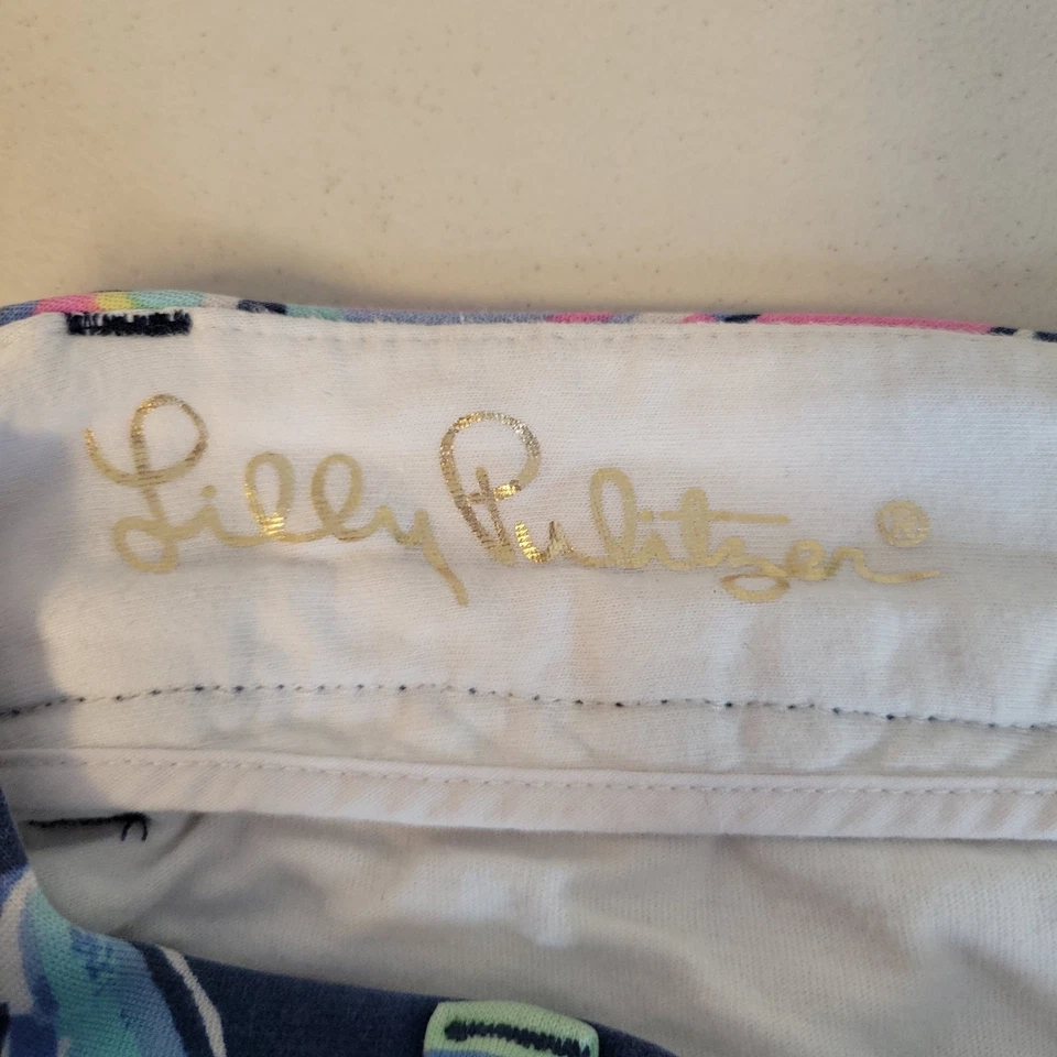 Pantalones Cortos Lilly Pulitzer Callahan Suela Capri Mujer Verano Playa Vacaciones Talla 00 Foto 4 de 4