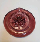 Blenko Suncatcher/Ornament Pressed Art Glass, Amethyst/Purple, FLOWER 3.5" GLOWS