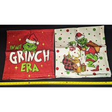 NEW - Grinch Christmas Pillowcases Set of 4   Holiday Decorative Pillow Covers
