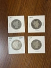 Barber Half Dollar Lot (4) 1899 1906 1907 1915-S Better Date 90% Silver