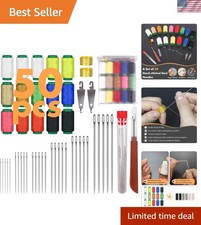 Compact 50PCS Stainless Steel Sewing Needle Set - Ideal for DIY Enthusiasts