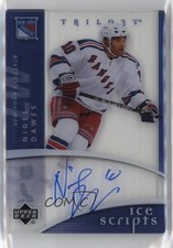 2007-08 Upper Deck Trilogy Ice Scripts Nigel Dawes #IS-ND Auto o1m