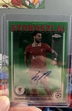 Topps Chrome UEFA Dominik Szoboszlai Liverpool Green Refractor Auto /99