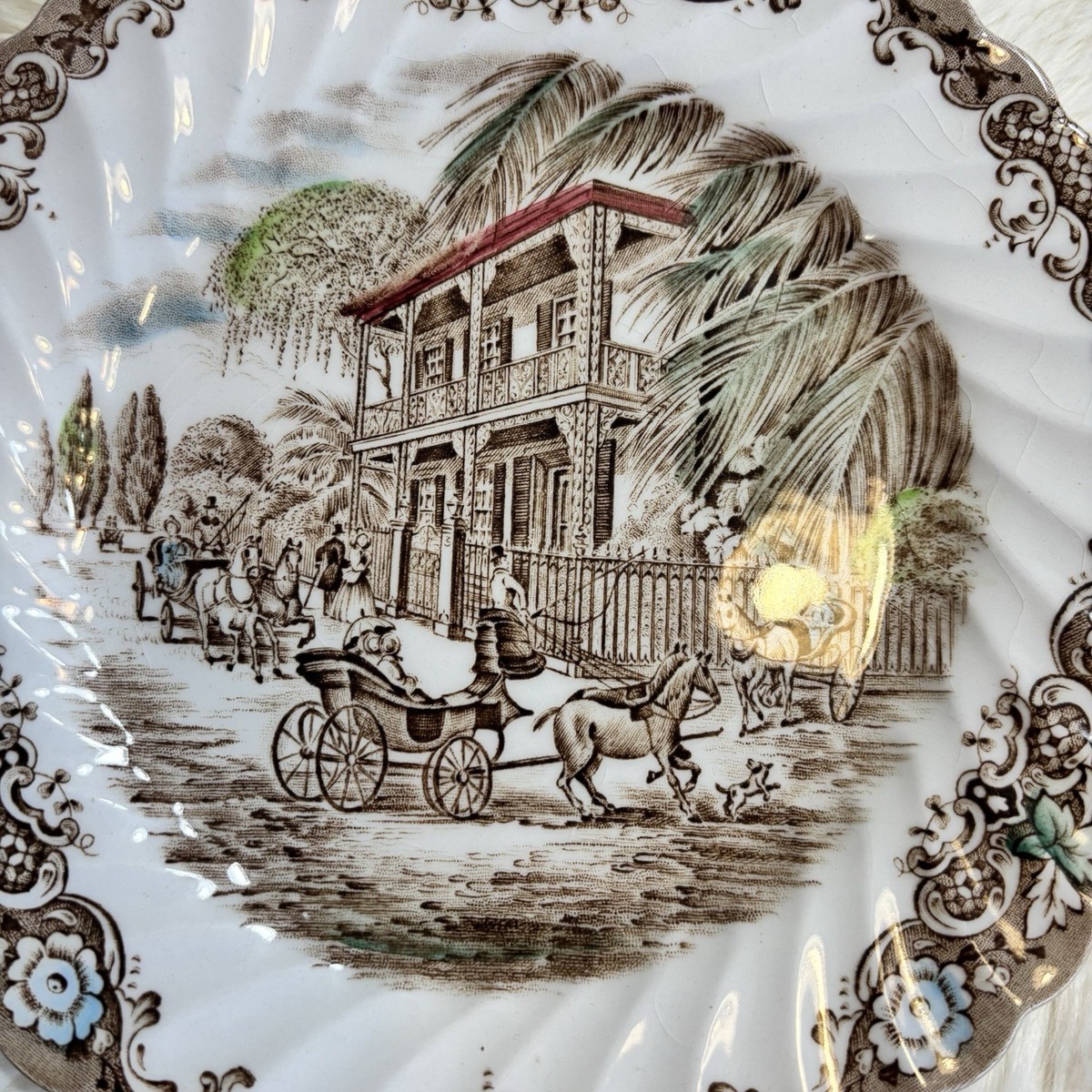 アンティークJHONSON＆BROSプレート皿 Johnson Brothers Heritage Hall French Provincial Salad Plate New