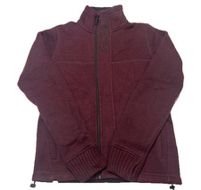 BENCH Men's Full Zip Wool Blend Heavy Jacket Zipped Pockets Burgandy NWT Size M
