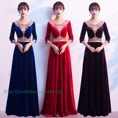 Women Evening Formal Party Ball Gown Prom Bridesmaid Show Chorus Host Long Dress