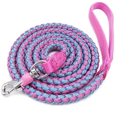 2/3/4/6/10 ft Reflective Dog Leash Strong Nylon Rope Braided Heavy Duty for L...
