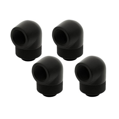 XSPC G1/4, 90 Grad Drehverschraubung V2 - Mattschwarz (4er Pack)