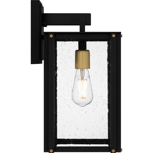 Matte Black One Light Outdoor Wall Mount from the Robbins Collection - Picture 4 of 7