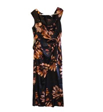 Kay Unger Floral Satin Gown Sleeveless 16 NWT MOTHER OF BRIDE/GROOM