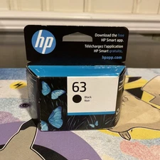Genuine HP 63 Black Ink Cartridge ~170 pages F6U62AN Original Exp - 3/26
