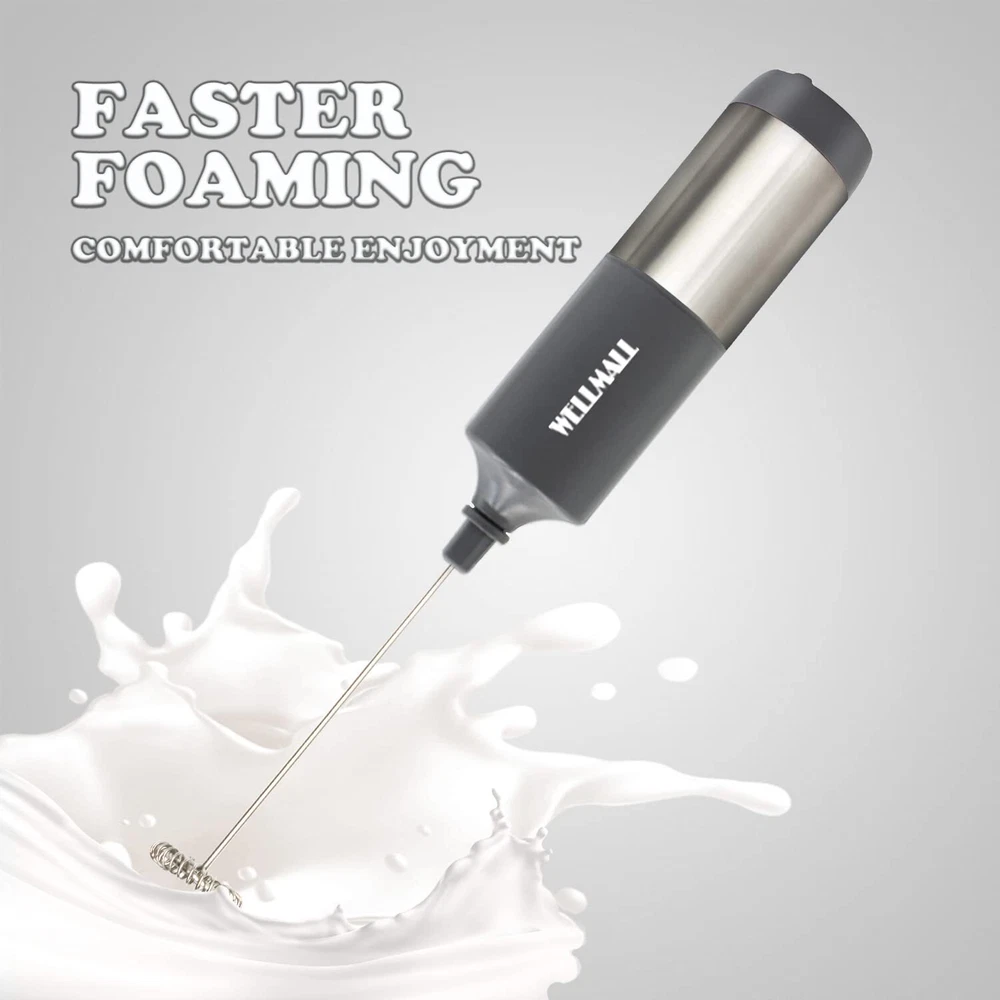 Milk Frother Handheld Battery Operated, Waterproof Electric Whisk Foam Maker ...
