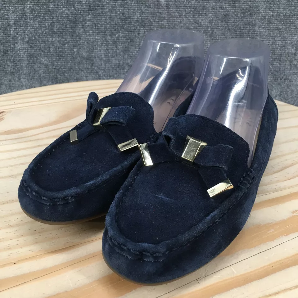 Isaac Mizrahi Shoes Womens 7.5 M Imalia Loafers Blue Leather Casual Low Top - Image 3 of 4