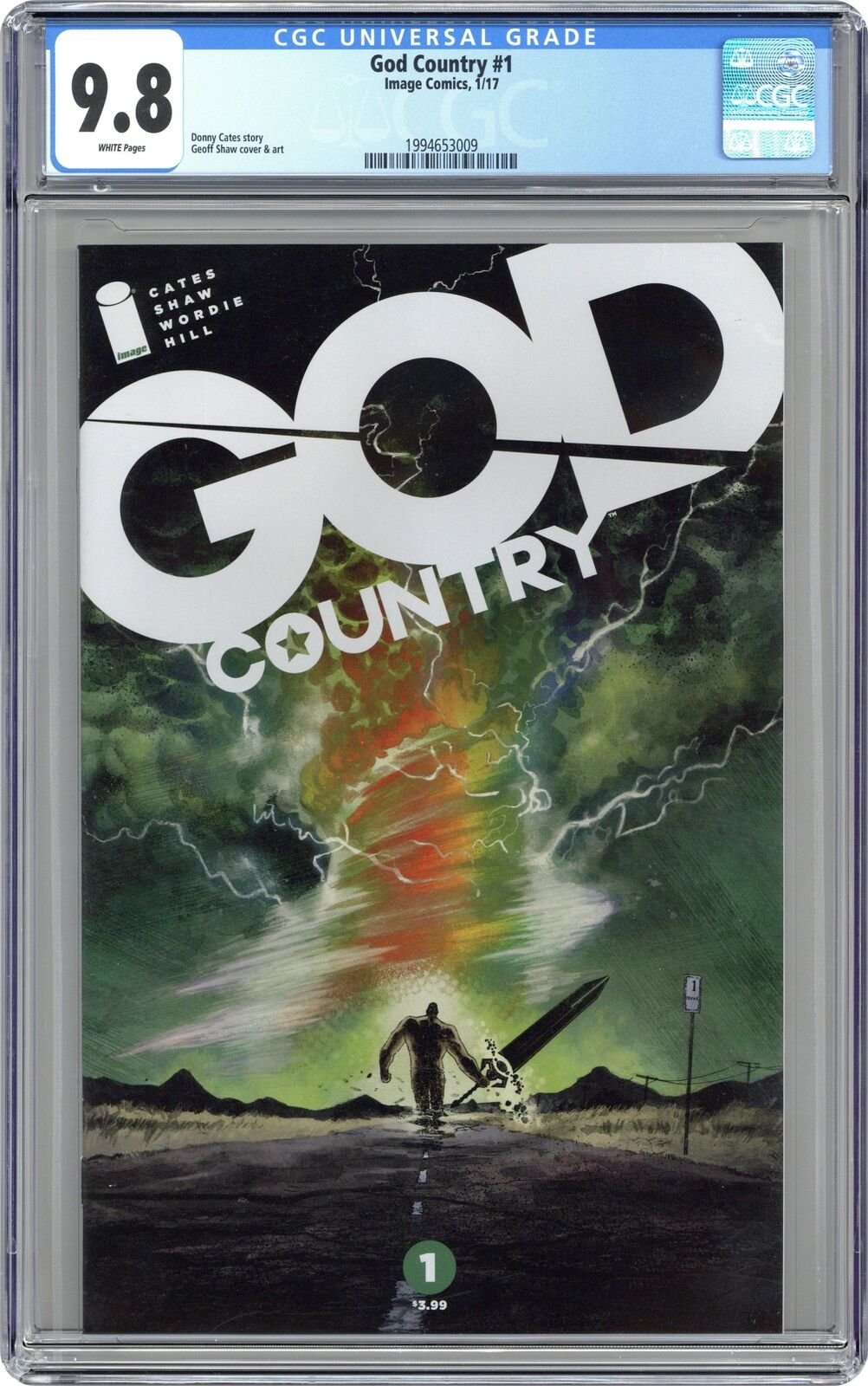God Country 1A Shaw CGC 9.8 2017 1994653009