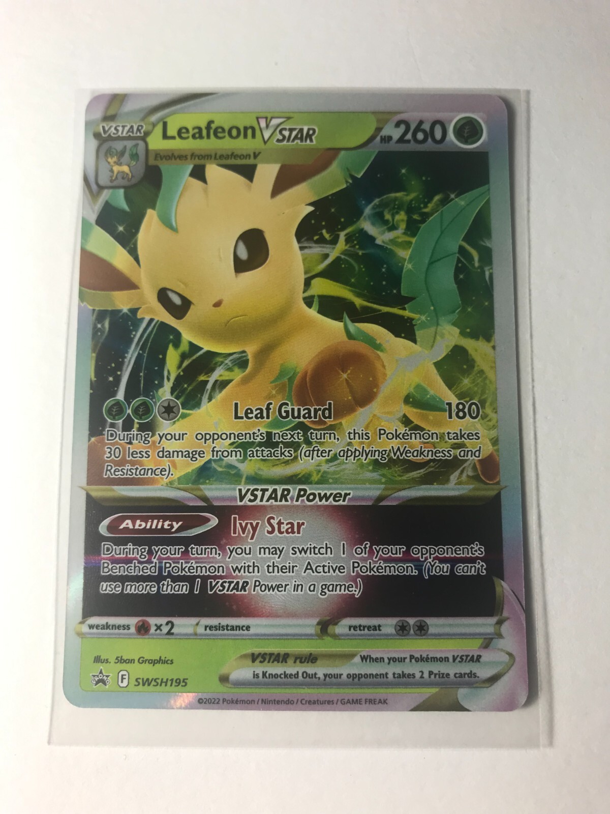 Leafeon VSTAR SWSH195 Black Star Promo Ultra Rare NM/M Pokemon Card