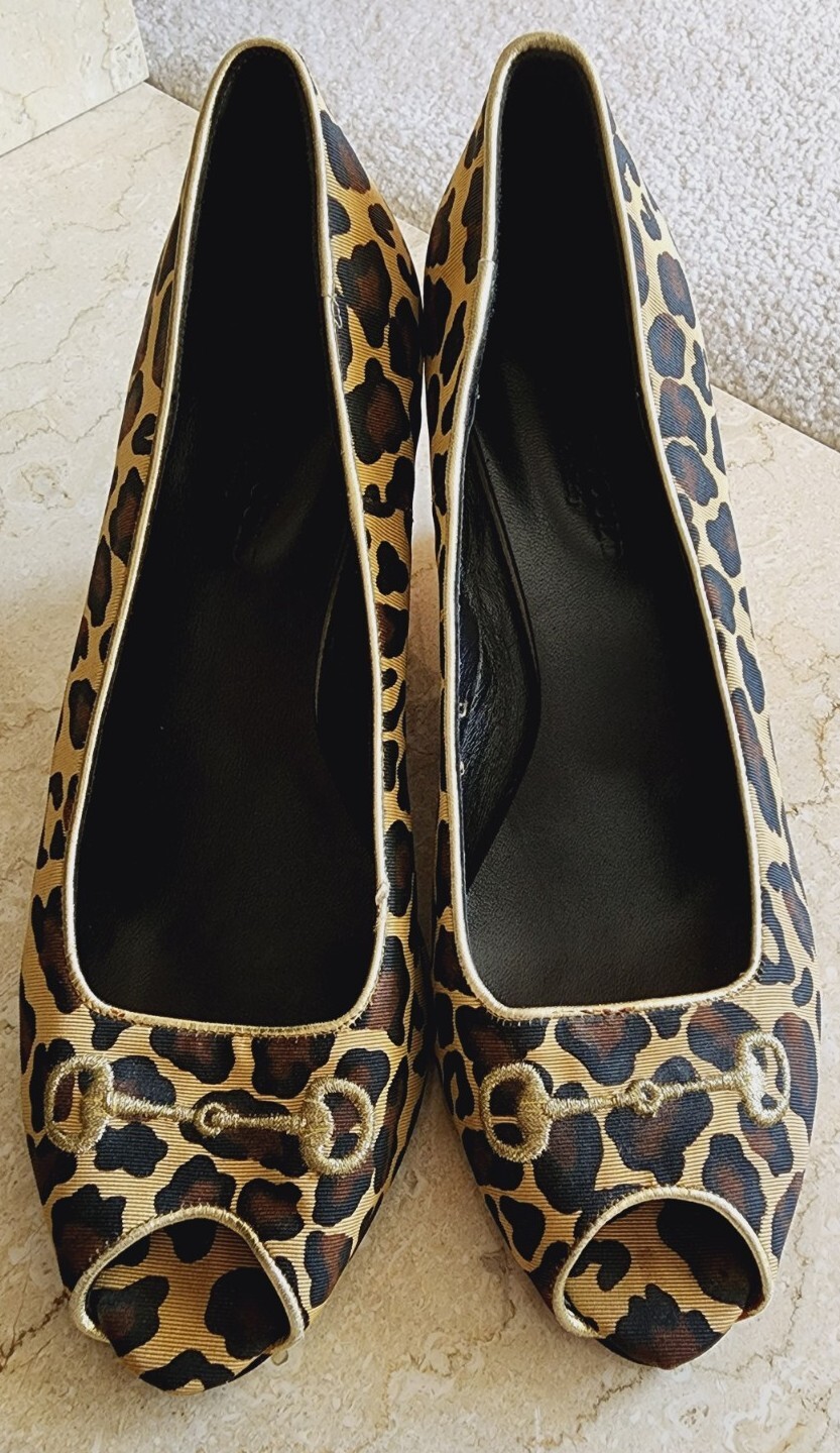 Womens Hollywould Horsebit Wedge Shoes Size 38.5 Shoe… Gem