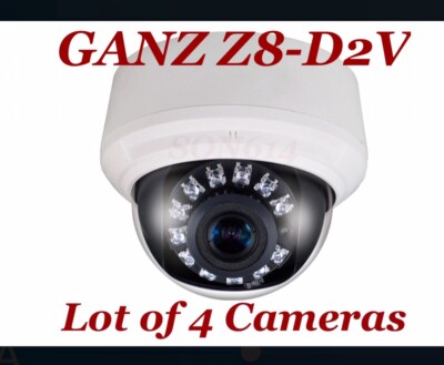 Lot 4 Security Color Cameras W/Full HD 1080P 2MP D/N IR 2.8-12mm Ganz Z8-D2V NEW