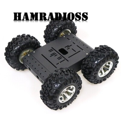 4WD Smart Robot Car Chassis Kit for Arduino Aluminum Alloy Wheels+12V Motors C3