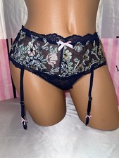 Victorias Secret Garter Panty Embroidered Lace Small