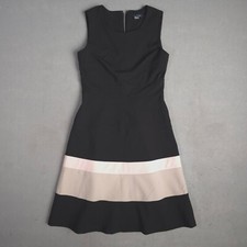 Tommy Hilfiger Black Dress Sleeveless Color Block Career Party Size 4
