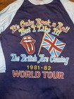 Vintage 80s Rolling Stones T Shirt 1981-82 World Tour Henley Med British Coming — photo 9