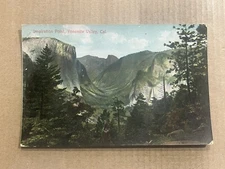 Postcard Yosemite Valley California Inspiration Point Southern Pacific Railroad