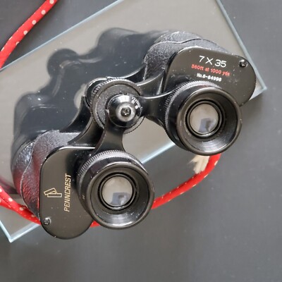 Penncrest 7x35 binoculars black vintage no. 8-84996 works well 6