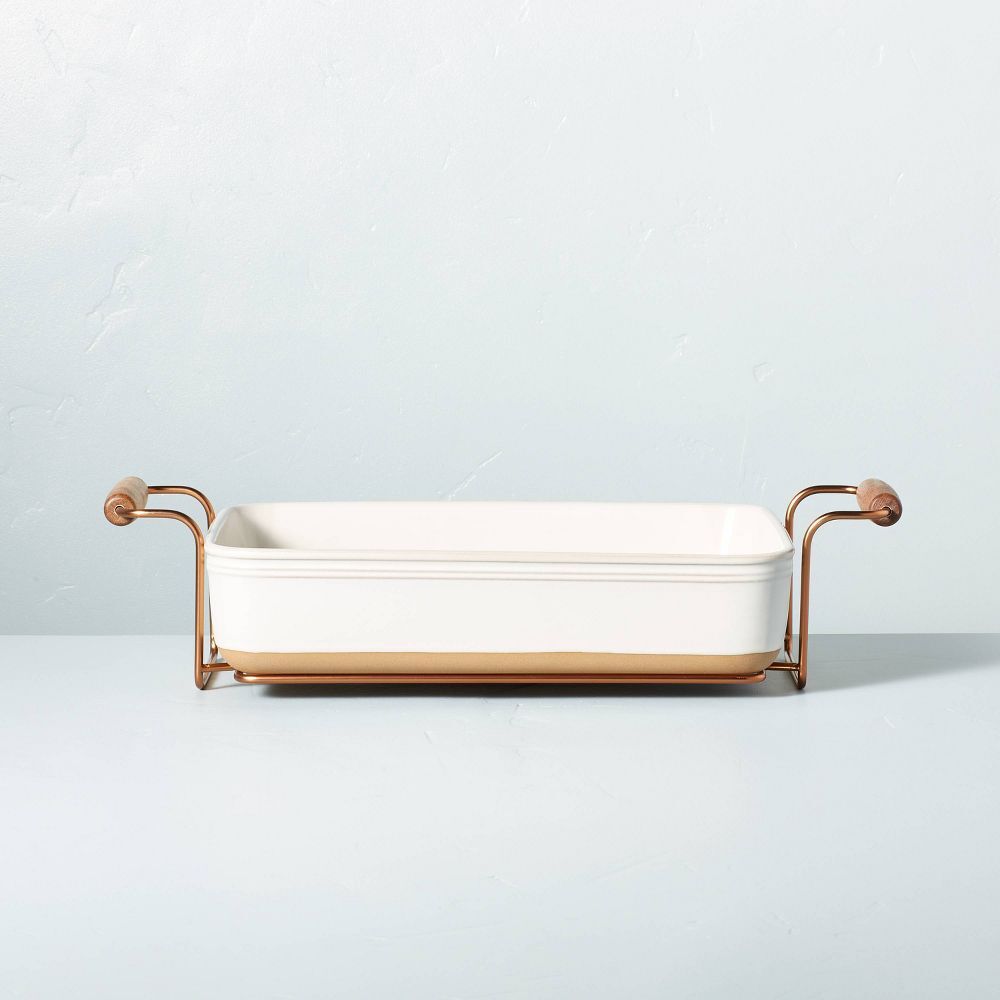 Керамическая форма для запекания в духовке и на столе объемом 425 куб м с кремомглиной в виде подставки - 4290₽