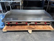 60" Thermostatic Control Gas Griddle American Range ARSTG-60 Flat Top Grill NSF