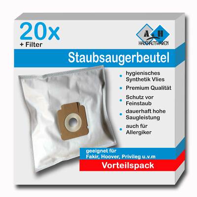 20 Staubsaugerbeutel geeignet Hoover Sprint TW 1650, TW 1660, TW 1670