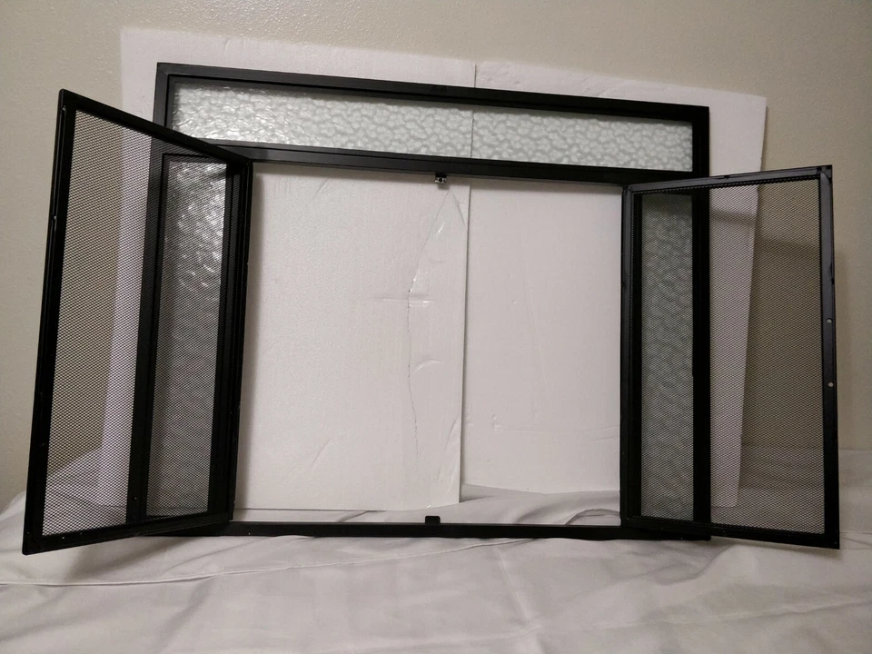 LEER - Pantalla de chimenea Pleasant Hearth Manchester tamaño pequeño negra, # FA183S-P Foto 4 de 4