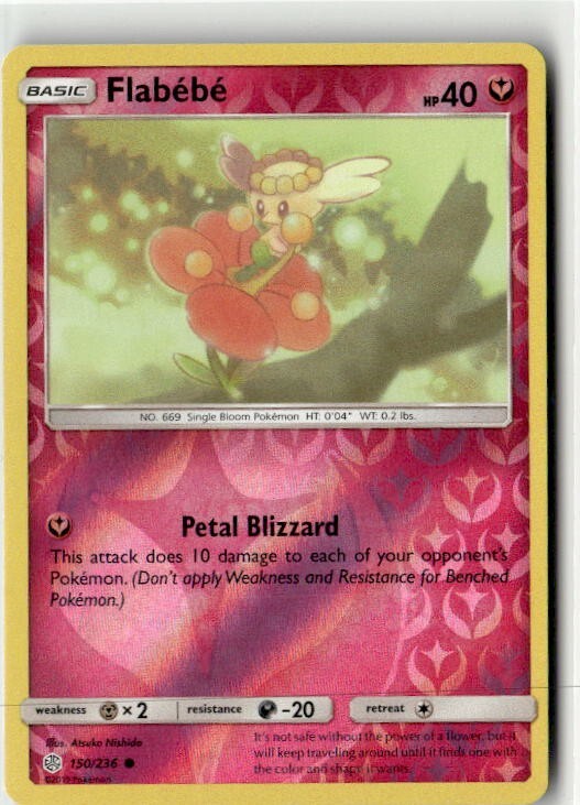 2019 SUN & MOON COSMIC ECLIPSE Flabebe 150/236 Reverse Holo