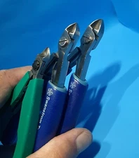 3 Lot Precision Made In US Flush Side Diagonal Cutter Engineer Wire Shears