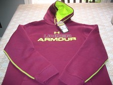 BOYS YOUTHS UNDER ARMOUR ALLSEASONGEAR HOODIE HOODY PLUM SIZE YXL XL NWT
