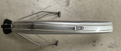 Brompton L version Silver Rear fender Mudguard w/ Struts, flap and Roller