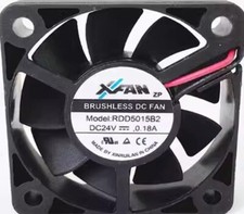1PCS RDD5015B2 5015 DC24V 0.18A 5CM 2-wire Inverter Cooling Fan