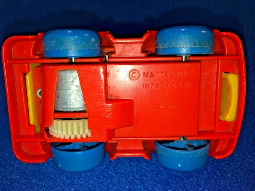Mattel Preschool Power Putt Putt Fire Engine Rescue Vehicle Wood Plastic 1975 - Picture 6 of 10