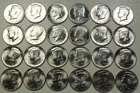 2013 - 2024 P&D Kennedy Half Dollar. Gem Brilliant Uncirculated  Mint Roll Set
