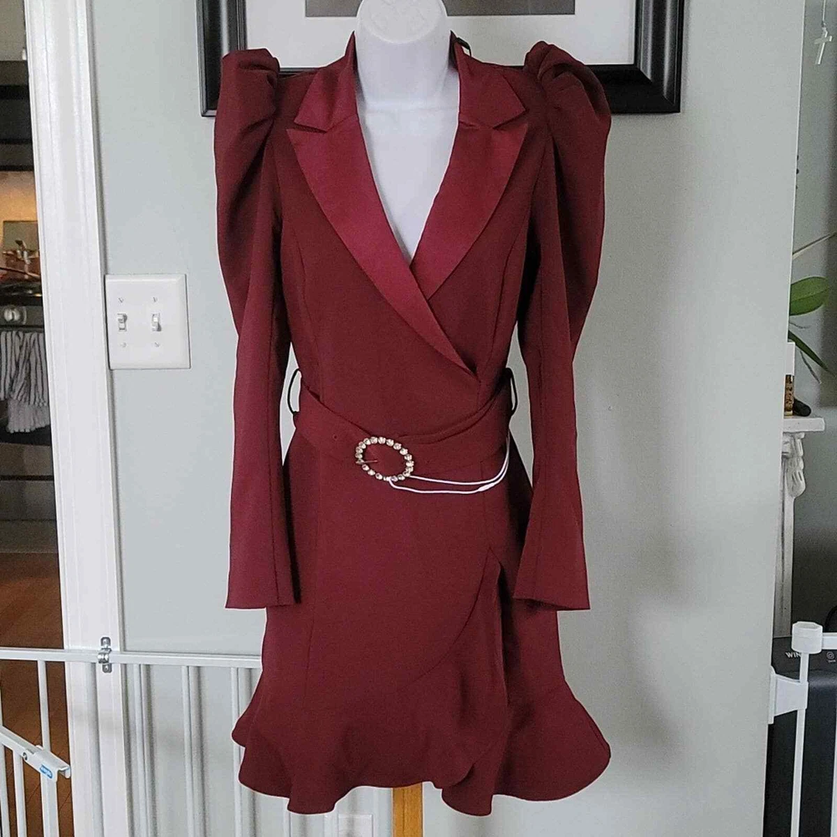 Frill hem blazer dress store
