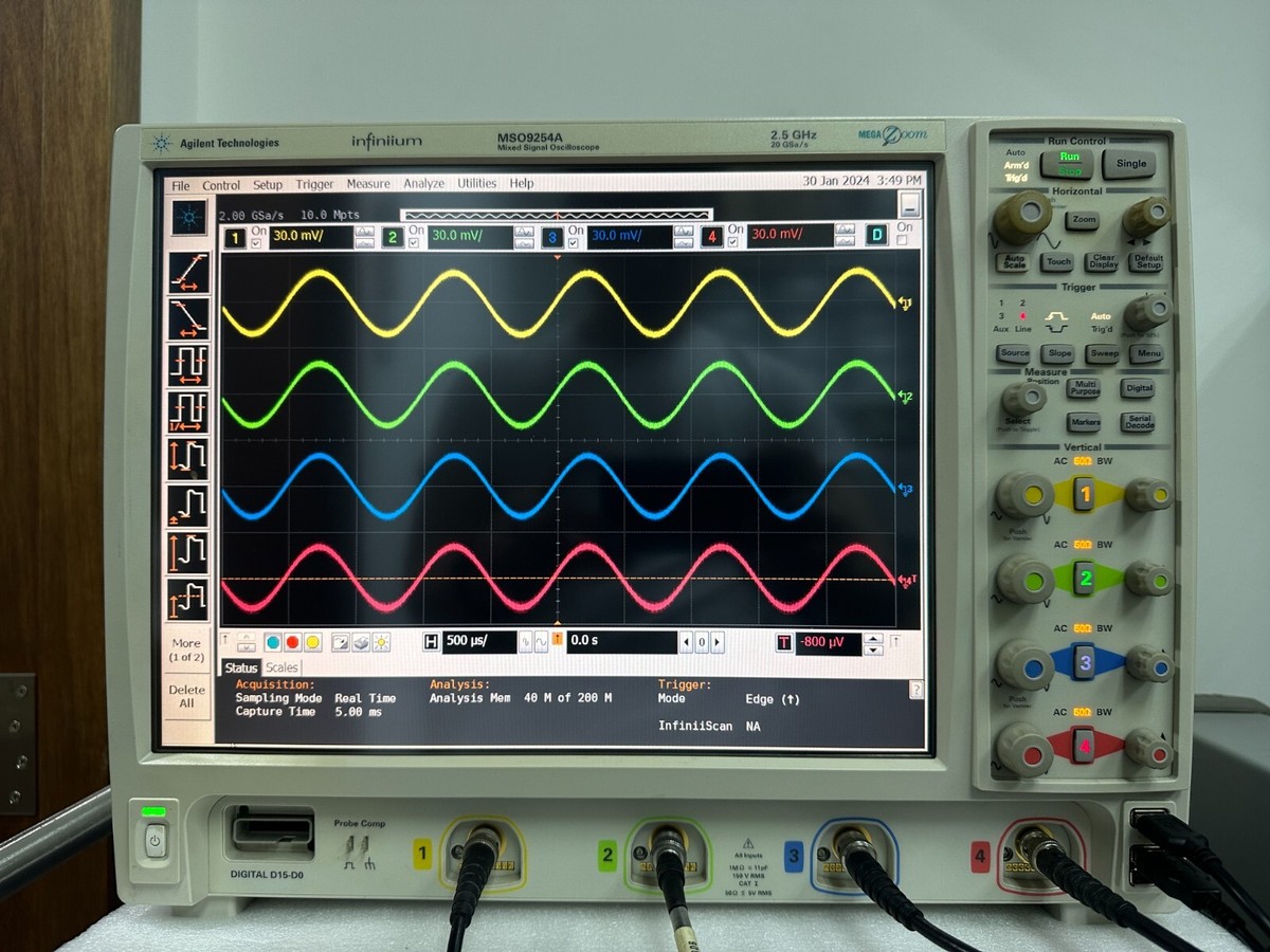 Agilent Infiniium MSO9254A Mixed Signal Oscilloscope 2.5 GHz, 20