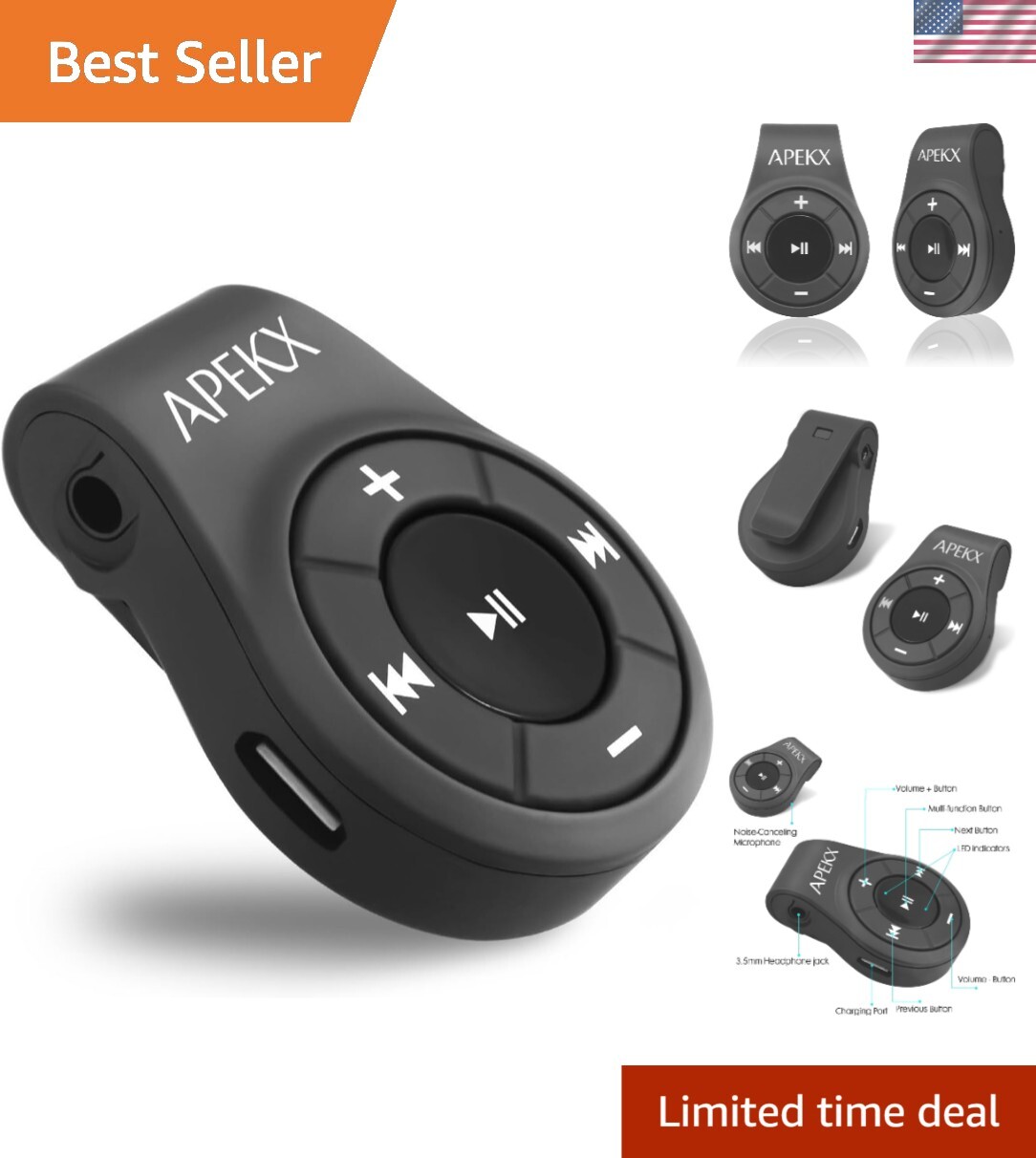 Ultra-Light Bluetooth Adapter for Headphones - Ideal for Sports & Workouts