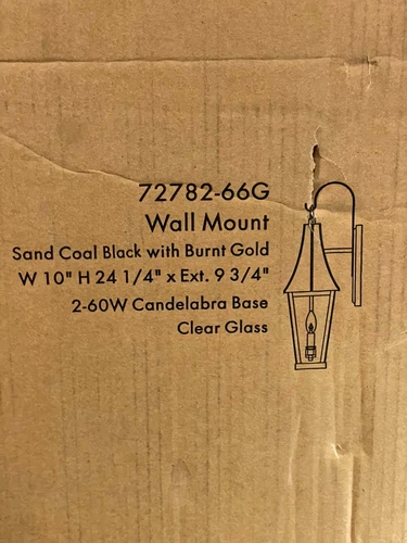 Minka Lavery Chateau Grande 2-Lights Sand Coal/Gold Wall Sconce with Clear Glass - Picture 2 of 2