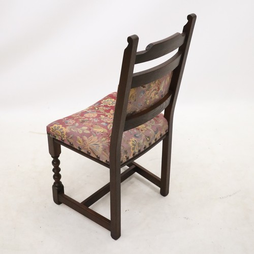 6 Old Charm Dining Chairs Tudor Brown Studded Upholstery FREE UK Delivery - Picture 8 of 19