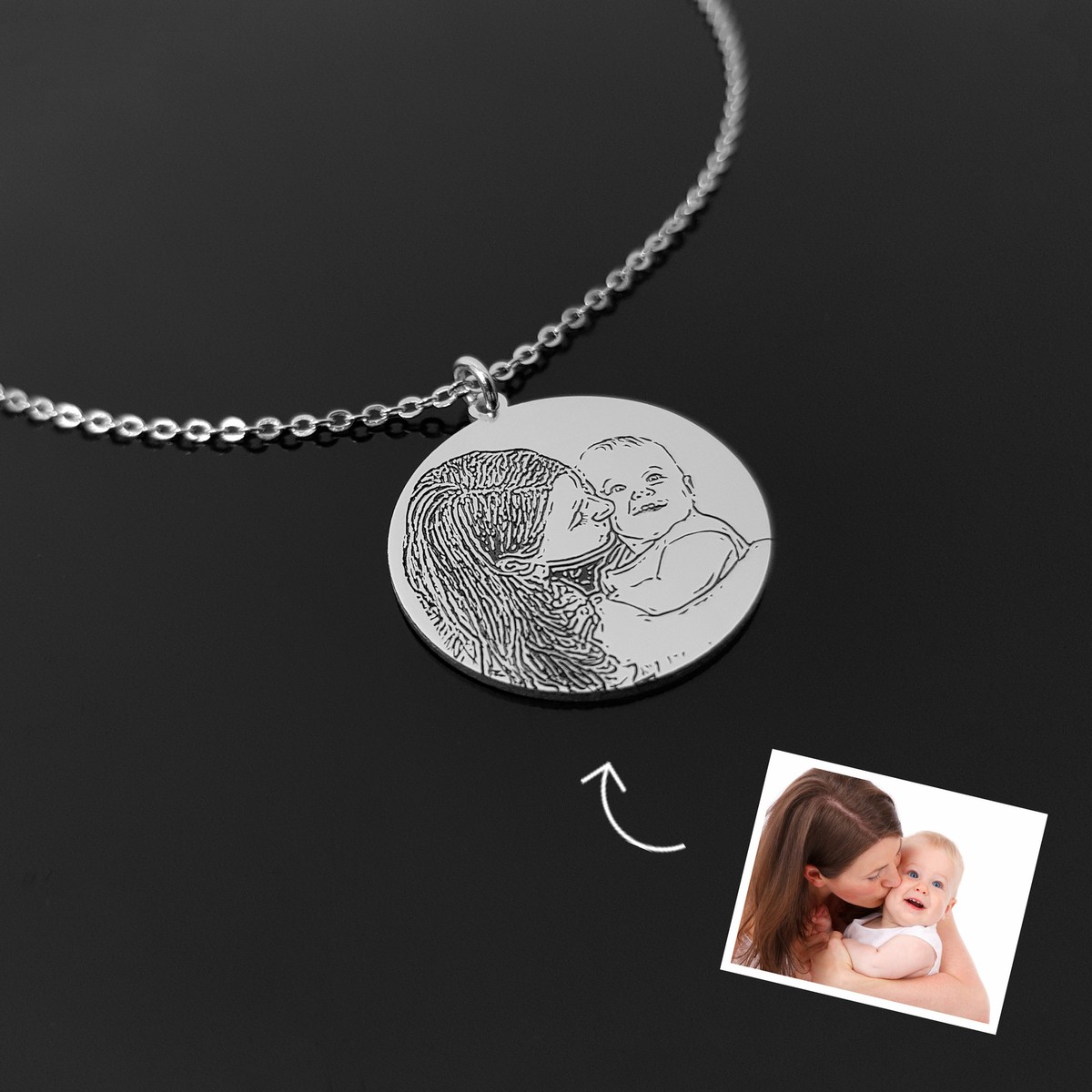 Mother of the Groom Gift Custom Photo Necklace Mother's Day