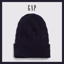 NWT - GAP Soft Cotton-Blend Cable-Knit Beanie, Navy - Free Shipping