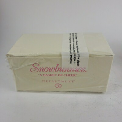 Department 56 Snow Bunny A Basket Of Cheer Ceramic Easter Figurine # 56.05725