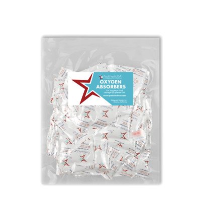 PackFreshUSA 50cc Oxygen Absorber Packs Food-Grade Non-Toxic - 25 Pack
