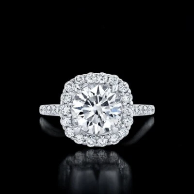 Rundschliff Diamant Ring 3,50 ct Lab Created IGI 950 Platin Black Friday Verkauf - Bild 1 von 4