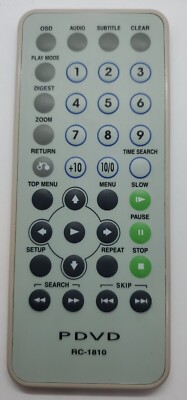 PDVD RC-1810 Portable DVD Player Remote Control Mintek, Insignia, Magnavox, Init